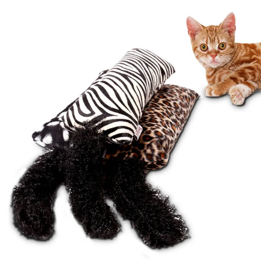 

Pillow Shape Cat Toys With Tail Pets Playing Catnip Toy Kitten Toy Cushion Catnip Cat Toy Cute Pillow for Cats Kitten 0123#