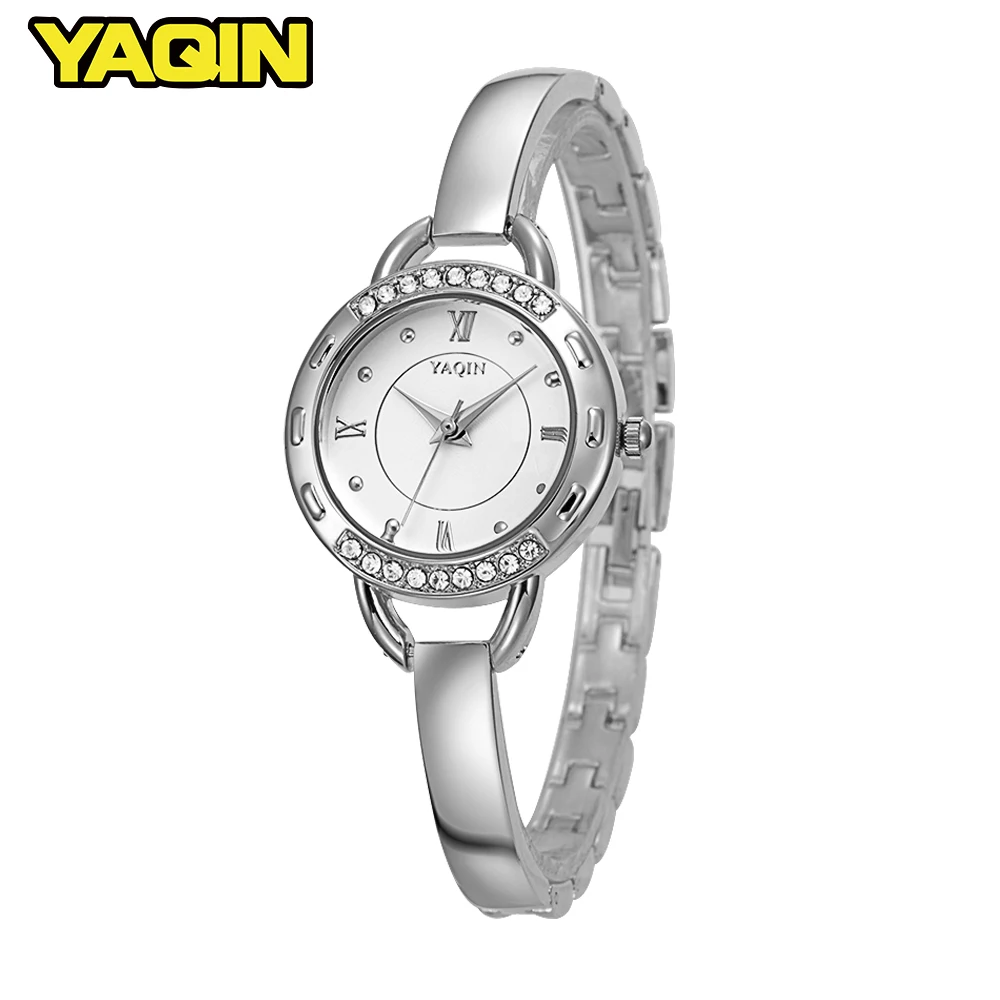 

YAQIN Fashion Diamond Women Quartz Watches Simple Stainless Steel Top Brand Luxury Watch Bracelet Ladies Watch Relogio Feminino