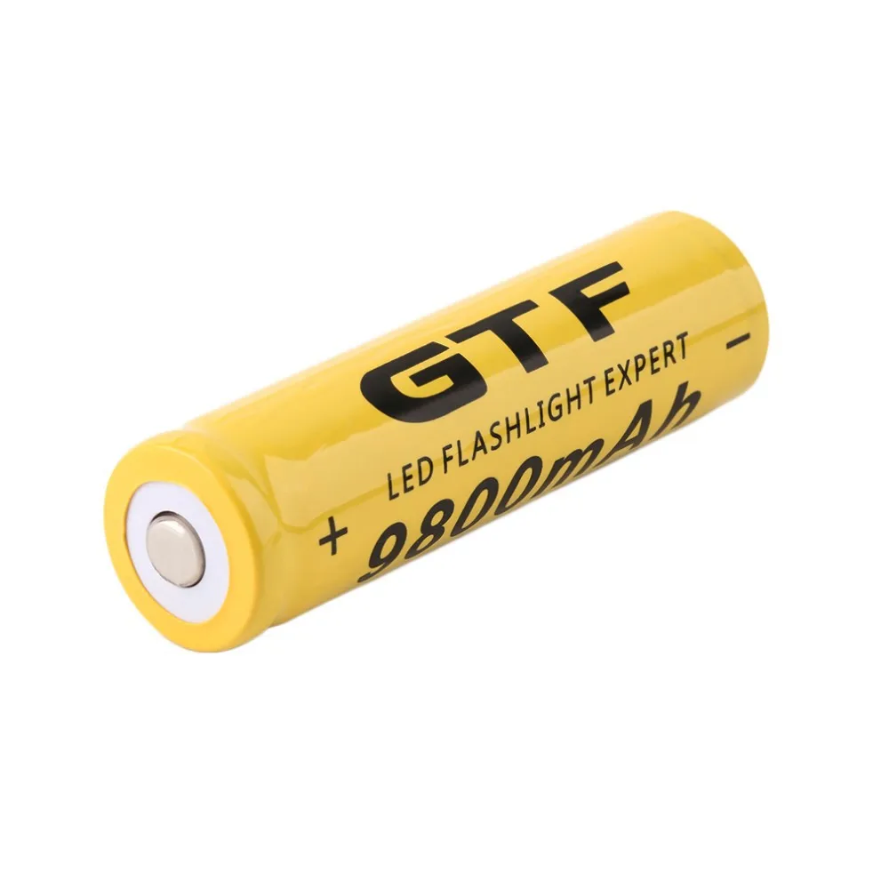 GTF 18650 Батарея перезаряжаемые батарея 9800 В 3 7 мАч литий ионный для фонарика с ЕС