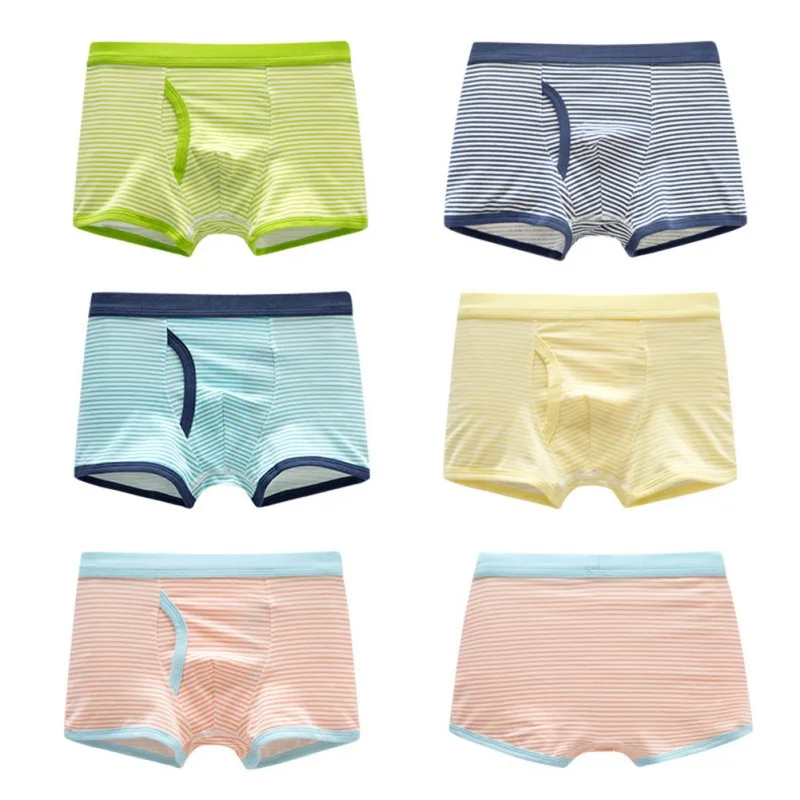 Boys Panties Children Underwear Triangle Striped Cotton Boys Underpants