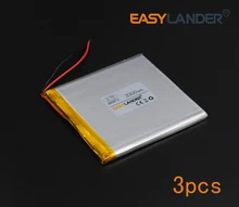 3pcs/Lot 3.7V 3300mAh Polymer Li-ion Battery For E-Book Power Bank PDA Portable DVD Consumer electronics safety lamp GPS 486870