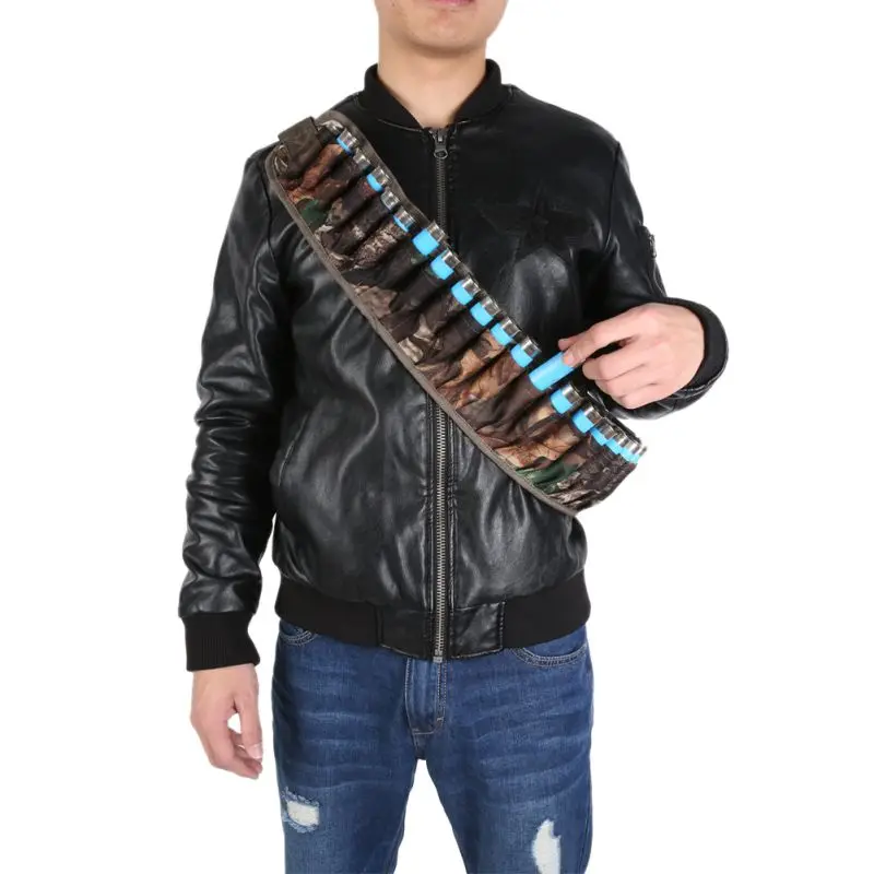 

25 Round Shells 12 20 Hunting Cartridge Gauge Military Belt BK Ammo Bandolier GA Adjustable Holder 83*10cm