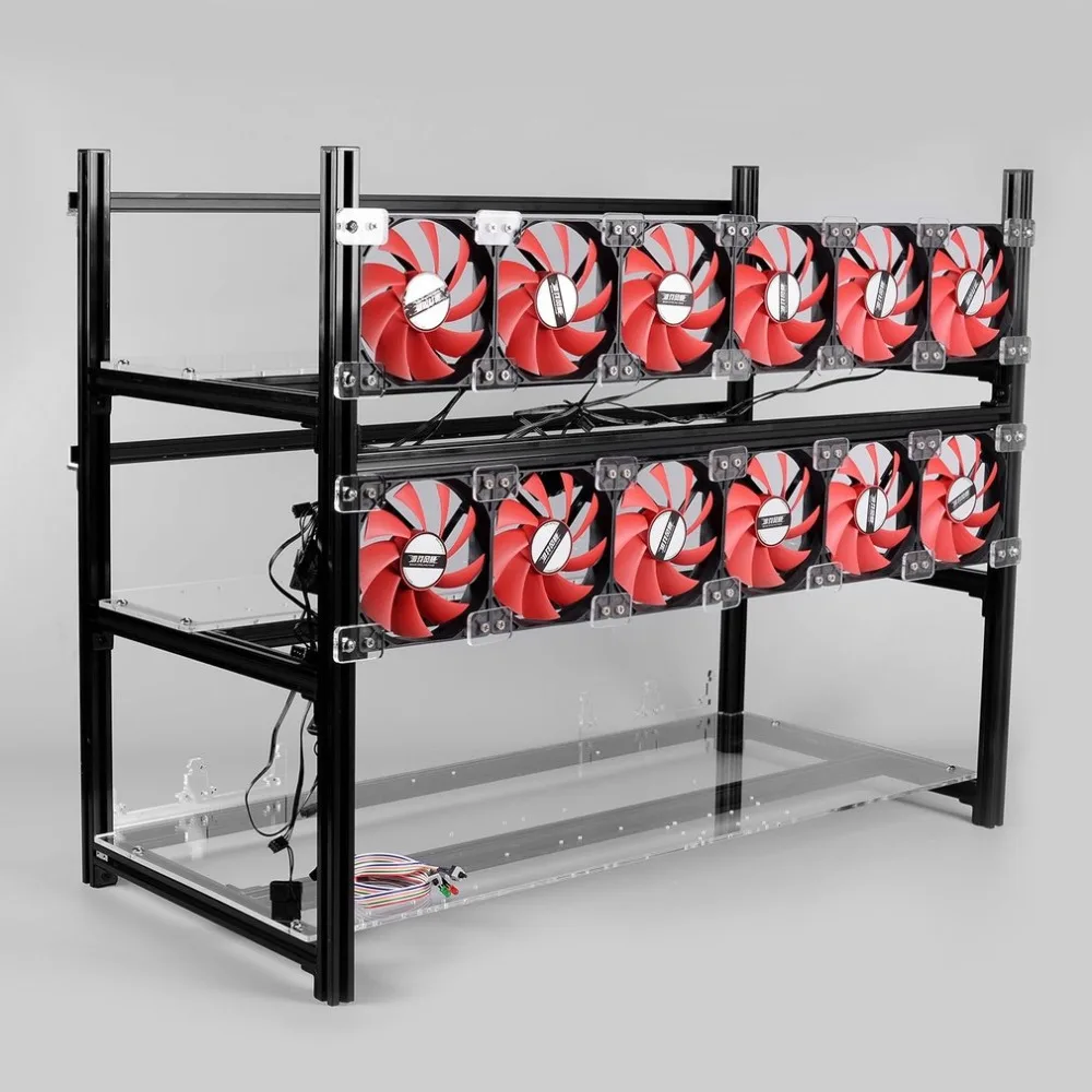 

Multifunctional Heat Dissipation GPU Mining Frame Case Stackable Design Aluminum Acrylic Insulation Mining Frame Case