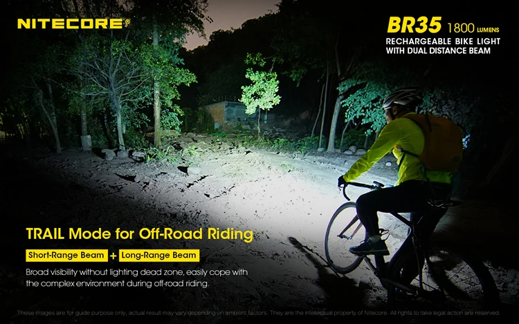 1800lm + Built-in Nitecore Bicicleta Dupla Distância Feixe Recarregável 2xcree Xm-l2 u2 6800mah Bateria Br35 Luz 13 Cheap Lanternas