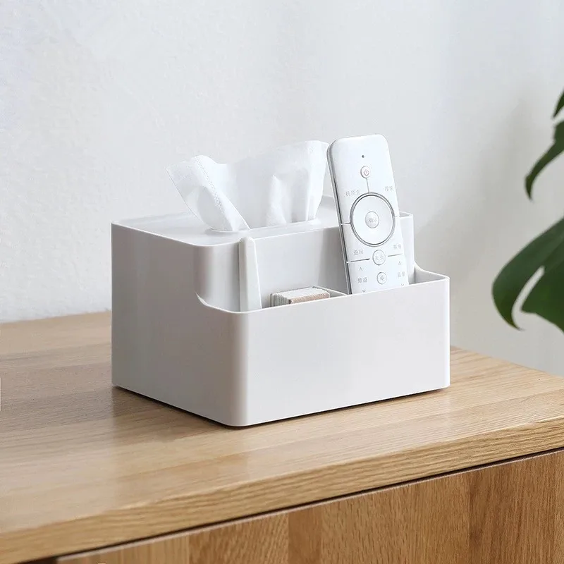 Plastic Tissue Box Cover Paper Napkin Holder Storage Box Paper Towel Dispenser Removable Tissue Paper Container Table Decoration