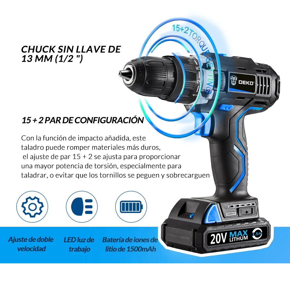 DEKO GCD20DU3 20 вольтовый DIY деревообрабатывающий инструмент литий ионные