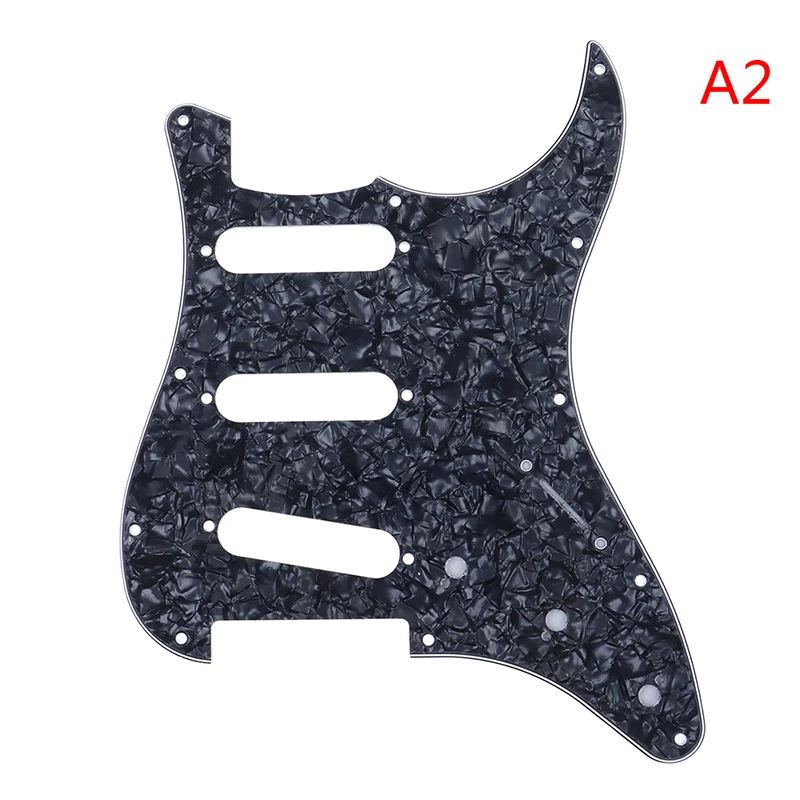 Качественная гитарная Накладка электрогитары Pickguard Script Plate для Strat Stratocaster черные инструменты и шестерня - Цвет: A 2