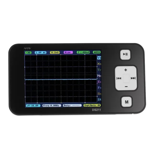 Best Offers 2.8" TFT Display Mini Digital Storage Oscilloscope ARM DSO211 Pocket-Sized Handheld osciloscopio USB Interface 200KHz 1MSa/s