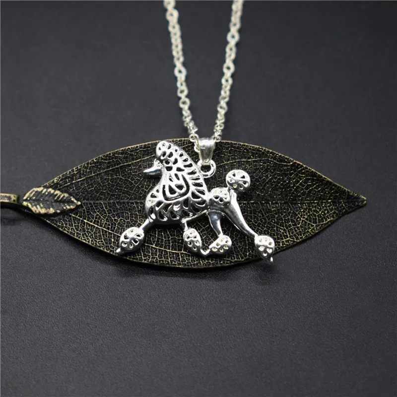 

Elfin Wholesale Trendy Poodle Necklaces Gold Color Silver Color Dog Jewellery Caniche Pendant Necklaces Women Men Jewellery