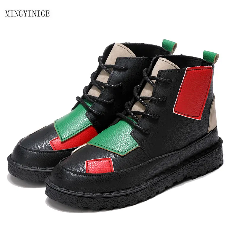 

Woman Split Leather Loafer Shoes Woman Flat Loafers Leisure Lace Up Leather Shoes Woman