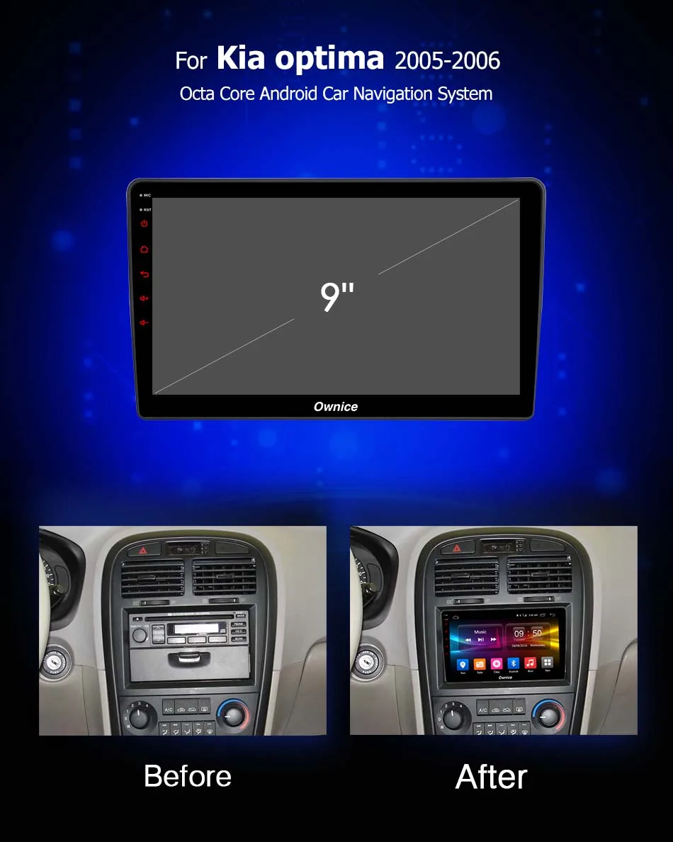 Perfect Ownice k1 k2 k3 k5 k6 8 Core Android 9.0 2 Din 4G 360 Panorama DSP Car DVD Radio Player GPS Navigation for Kia optima 2005 2006 1