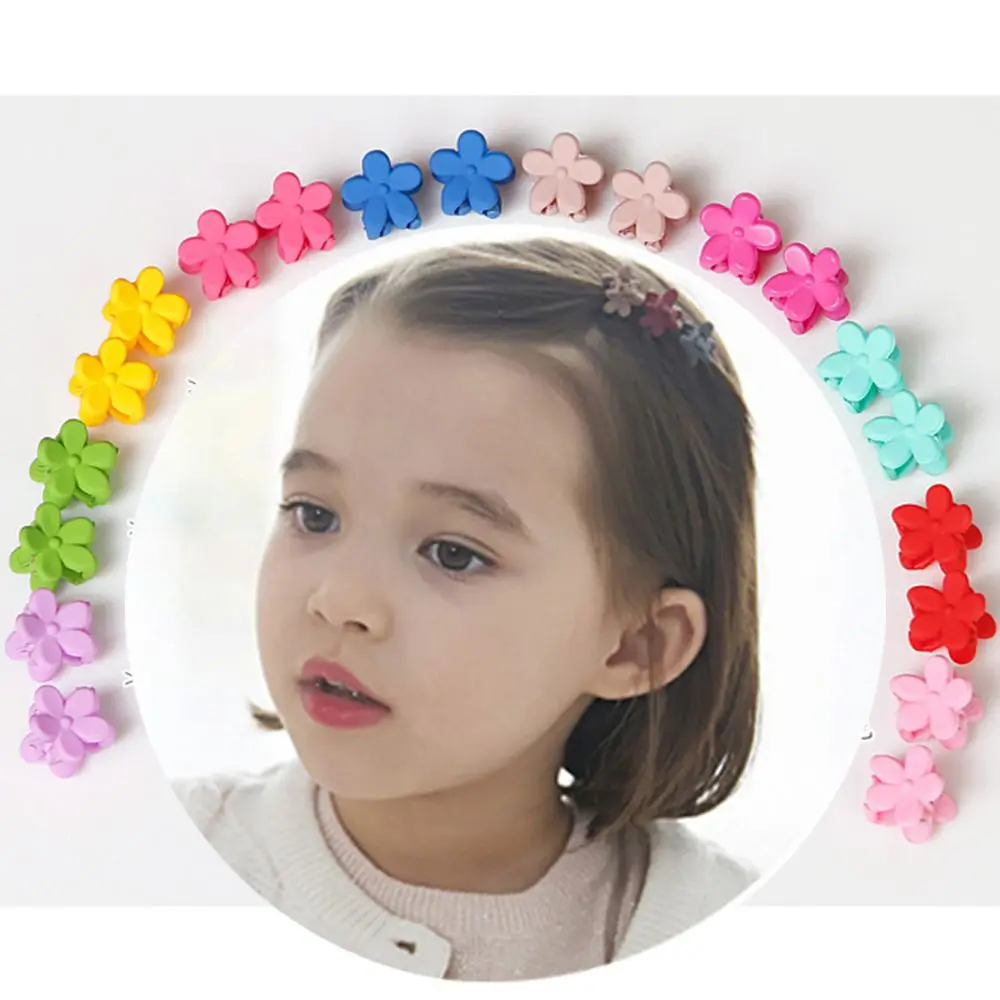 

5pcs Hairpin Children Headdress Hair Ornaments Scrub Retro Baby Small Clip Folder Petal Hairpin Girls Kids Hair Claws