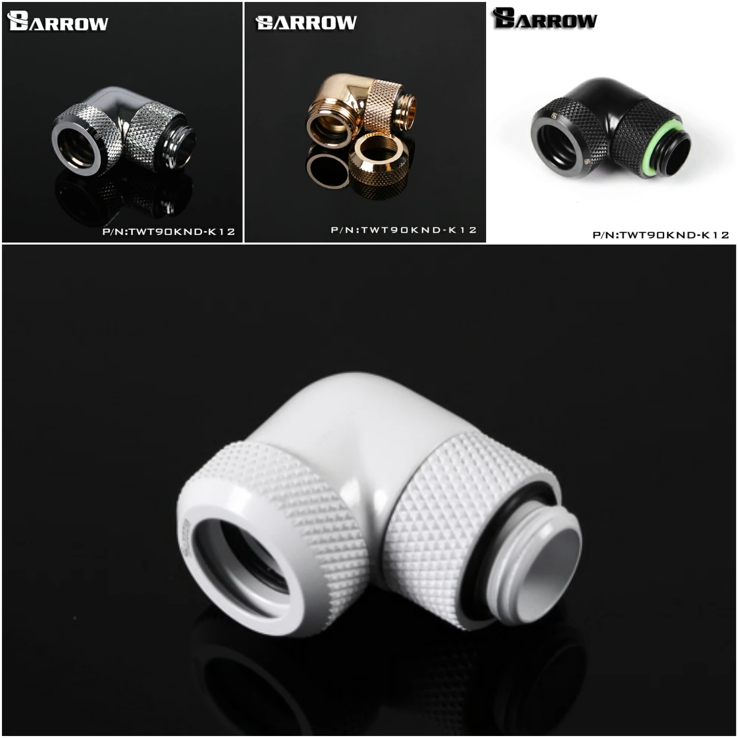 

Barrow G1/4" 90 OD:12mm Degree Hard Tube Female Fitting Connector TWT90KND-K12