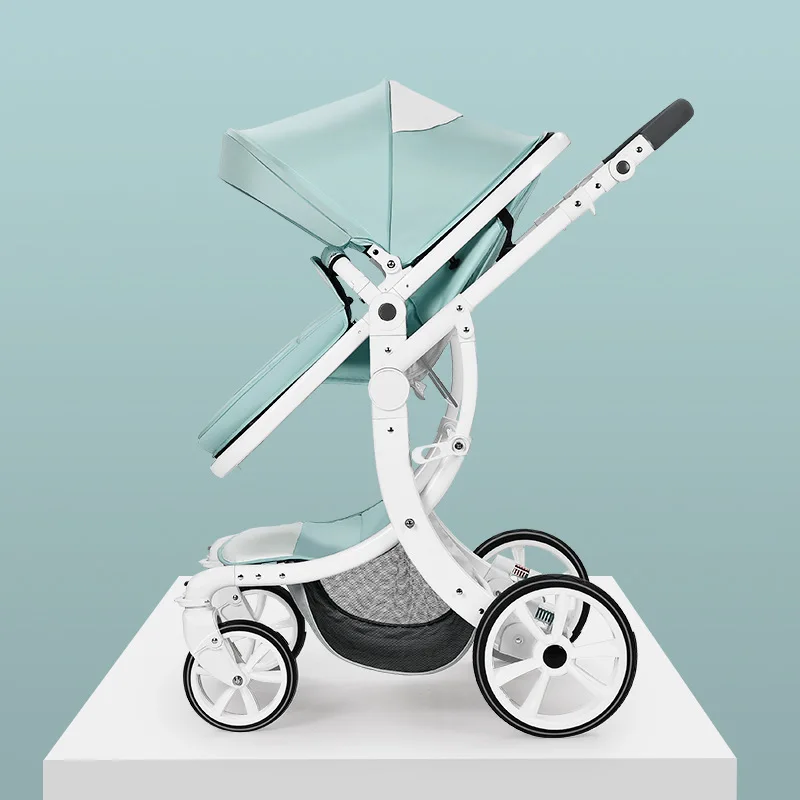

2018 New Luxury Baby Stroller 2 in 1 High-Landscape Pram Portable Folding baby Carriage Gold Baby Stroller