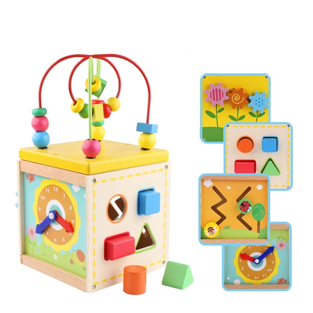 Baby wooden toys Wood Classic Multi Shape Sorter Block for Kids Gift