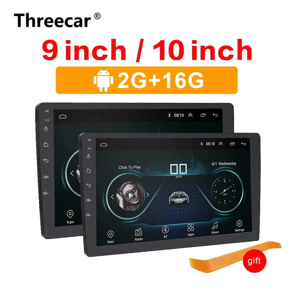 Universal 10/" Android 8.1 Car Radio GPS Navigation Audio Stereo MP5 Player 2DIN