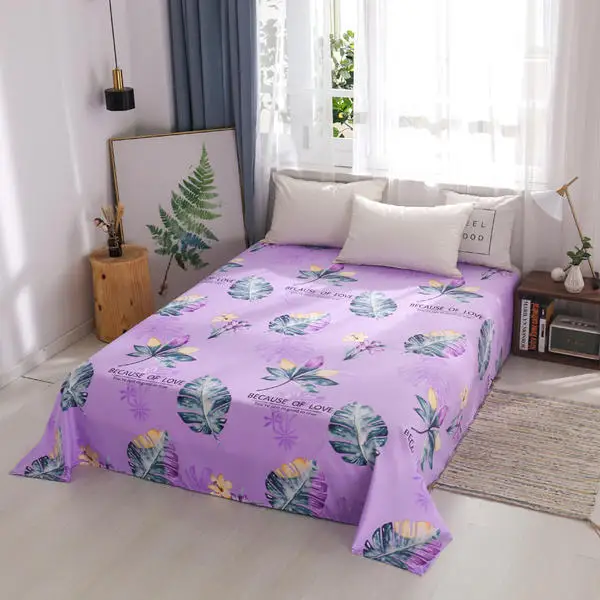 New 3 Pcs Bedding Set Polyester/Cotton Bed Sheet Flat Sheet+ 2 Pcs Pillowcase Bedsheet Queen King Full Twin 230*230cm Sabanas - Цвет: 2W-2