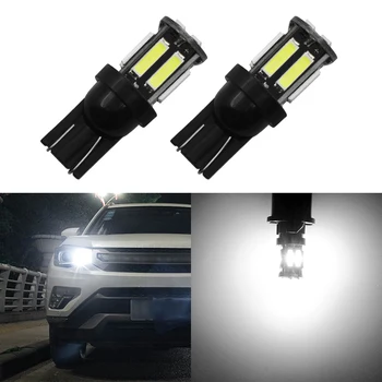 

2piece T10 10 SMD LED 2W straw hat W5W 194 168 Auto LED Wedge Interior license car lamp plate Universal 12V