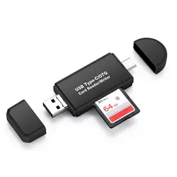 Горячая продажа 3 в 1 usb type C Micro USB OTG Кардридер высокоскоростной USB2.0 Универсальный TF SD для Android Компьютерный удлинитель-переходник