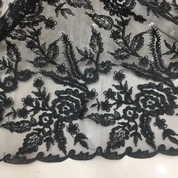 

black lace fabric flower lace best selling 2018 products nigerian lace fabrics for wedding 2019 for party dress