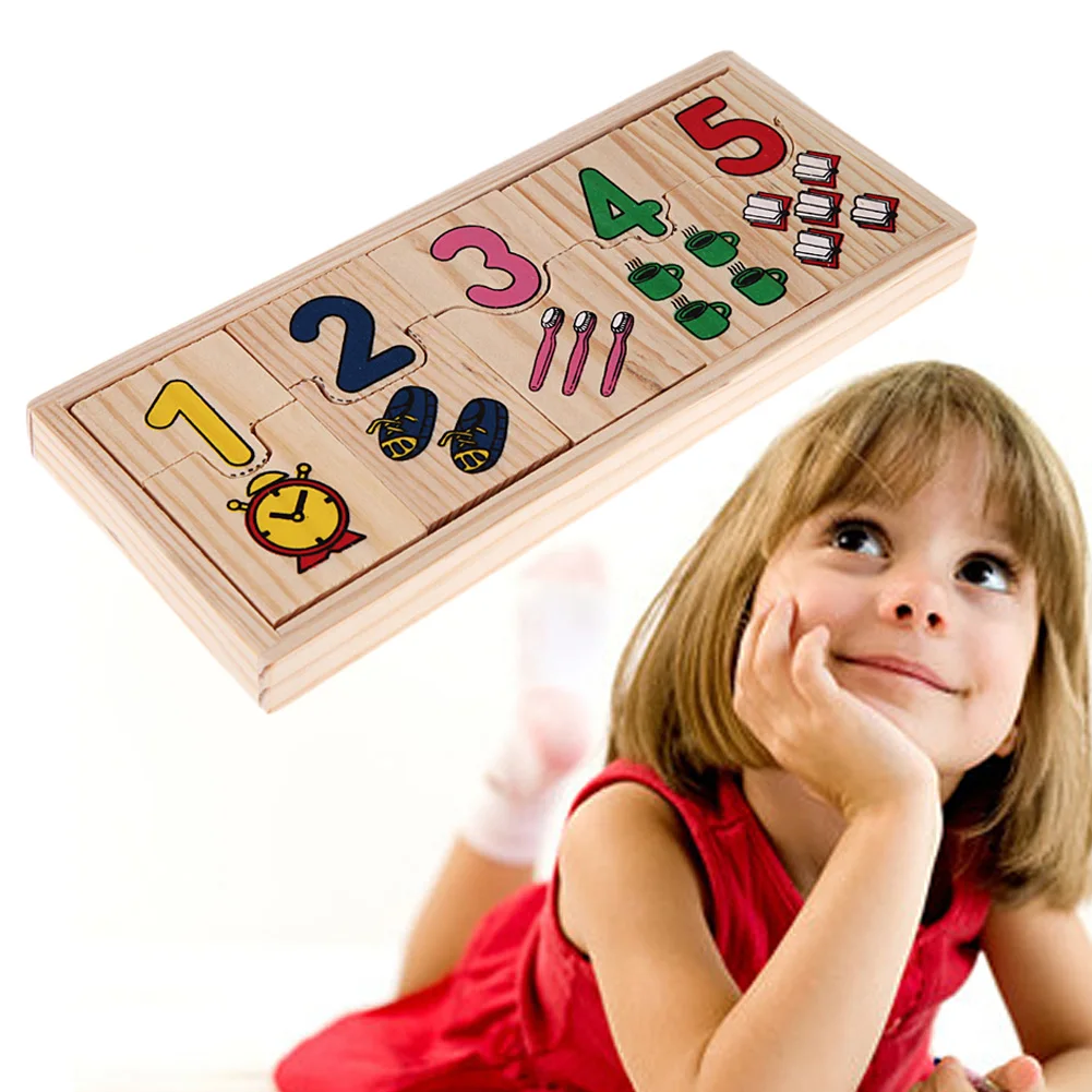 

Wooden Kids Toy Montessori Learning Wooden Number Counting Matching Puzzle Mathmetic Preschool Education Toy For Children Gift
