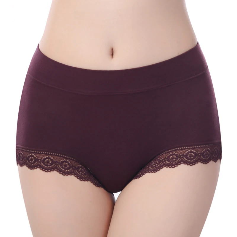 Solid Color Modal Briefs For Women Large Size Seamless Panties Medim