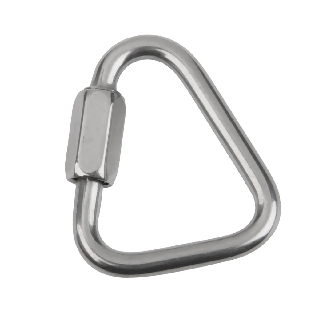 Durable Small Mountaineering Climbing 12KN Triangle Carabiner Hiking Keychain Snap Clip Hook Kettle Buckle Carabiner Accessories