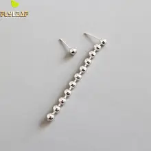 Flyleaf 925 Sterling Silver Earrings For Women Bead Chain Tassel Asymmetry Femme Simple Dangle Drop Earings Fashion Jewelry Flyleaf 925 Sterling Silver Earrings For Women Bead Chain Tassel Asymmetry Femme Simple Dangle Drop Earings Fashion Jewelry