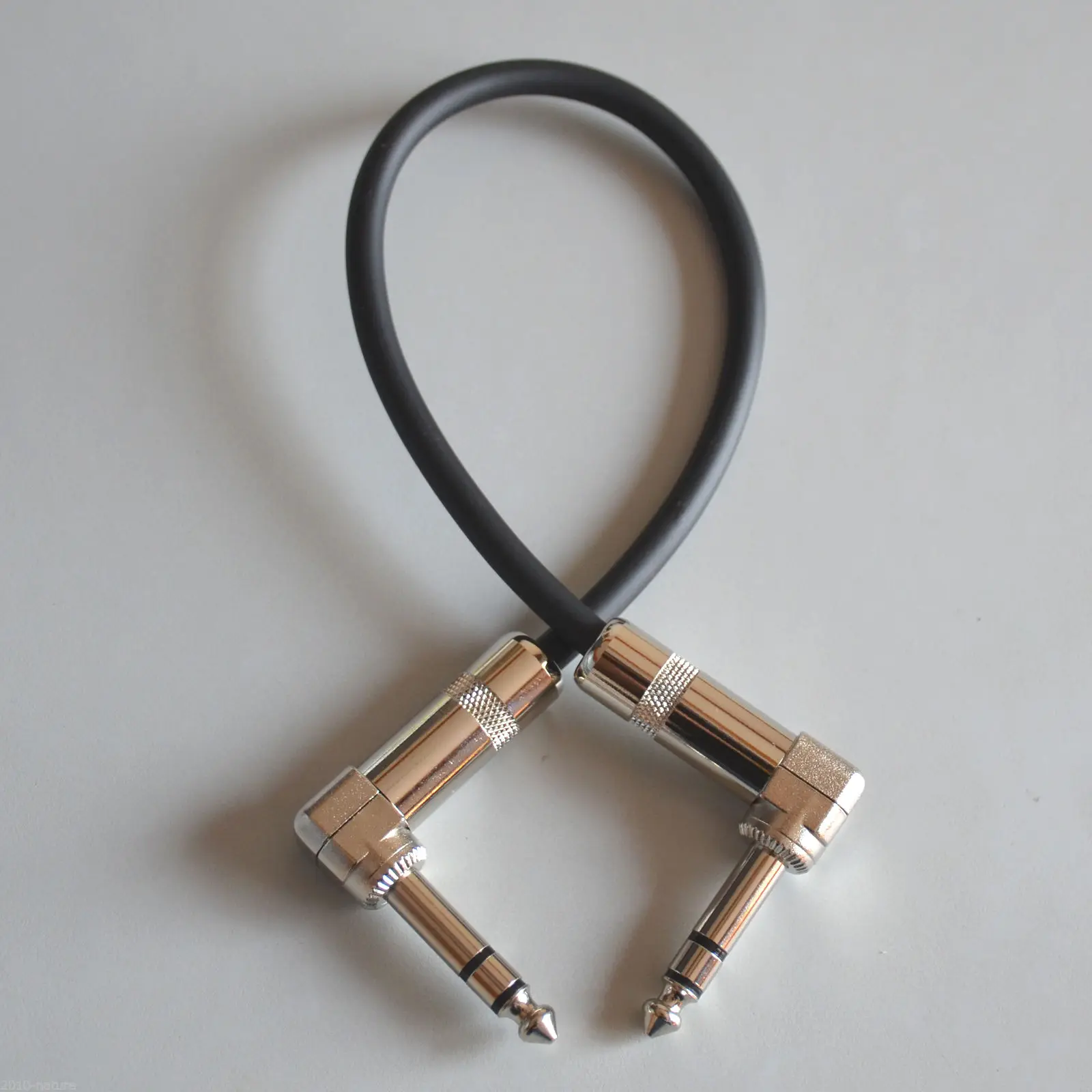 

audio Right angle to Right angle 1/4 TRS shielded patch cable 1ft