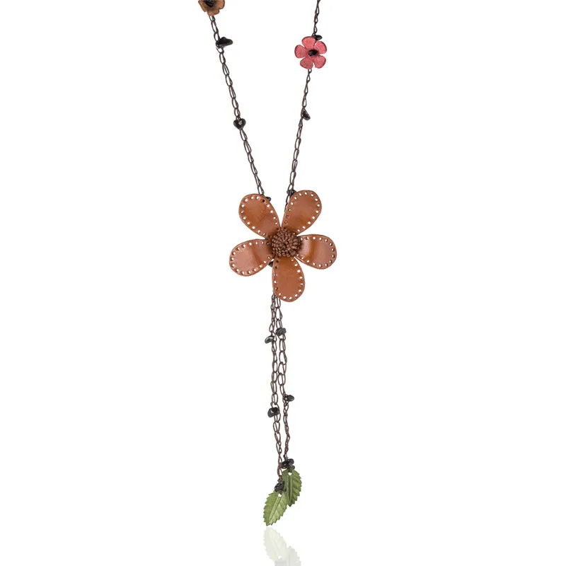 WNGMNGL-Beautiful-Women-Jewelry-Handmade-Genuine-Leather-Flower-Leaves-Pendant-Necklace-Long-Chain-Collares-Mujer-Bijoux(3)