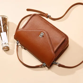 

Genuine Leather Handbags 2019 New Arrival Cowhide Women Messenger Bags Leather Bag Female Cross-body Bag Ladies Tote Bolsos