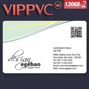 

13068-2 business cards Template for Design of white plastic PVC Card