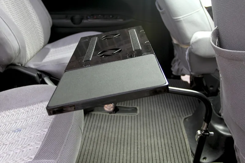 Полный поворот на 360 градусов, автомобильный стол для ноутбука, держатель для ноутбука, автомобильный обеденный стол, доска для письма, планшет, ПК, стол с USB вентилятором