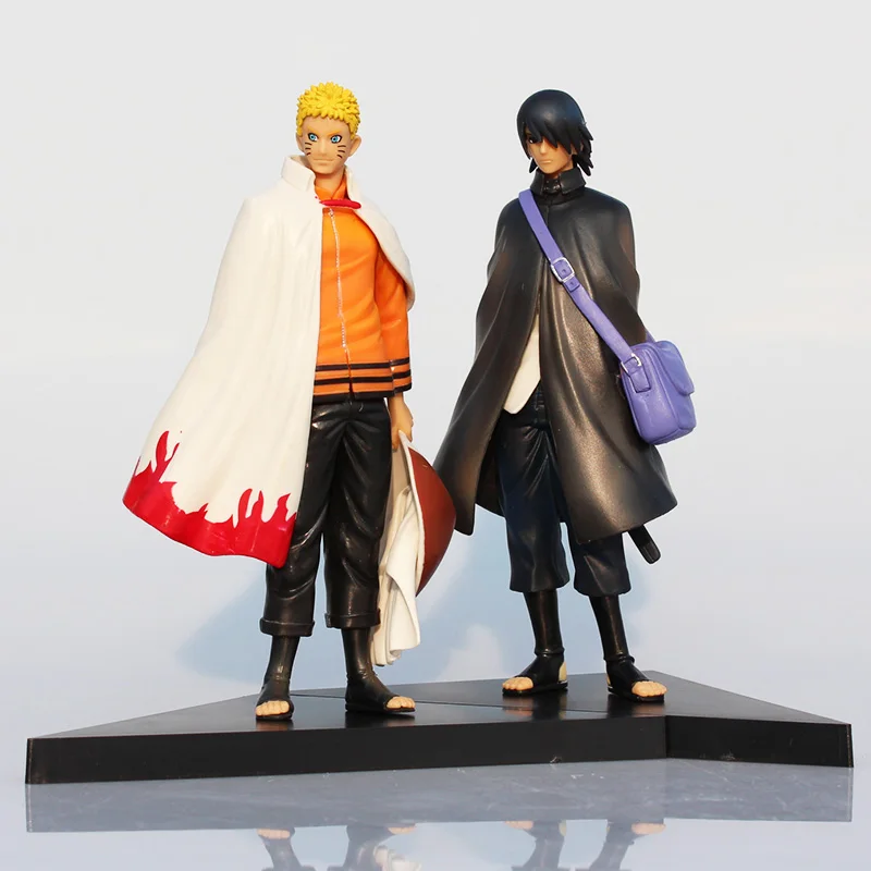 

2Pcs/Lot Naruto Figure Uzumaki Naruto And Uchiha Sasuke PVC Action Figures Toys Model Dolls Approx 17cm Great Gift