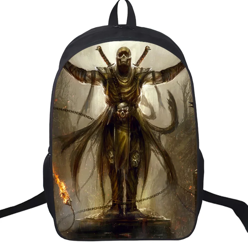 Скорпион в Mortal Kombat X Mask школьные сумки 16 дюймов для студентов мальчиков девочек Школьный рюкзак детский дорожный рюкзак подарок - Цвет: 6
