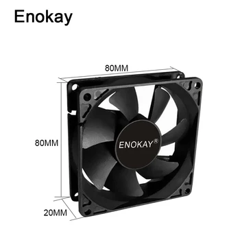 

Hot Sale New Water Cooler Fan Enokay 5pieces lot DC 12V/24V 2Pin 8CM 80mm Fan 80x80x20mm Industrial Ventilation Cooling Fan
