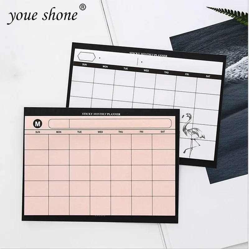 1 Uds = 30 hojas planificador semanal simple Calendario de escritorio de libros plan DE mes rasgar el cuaderno de eficiencia de trabajo resumen plan