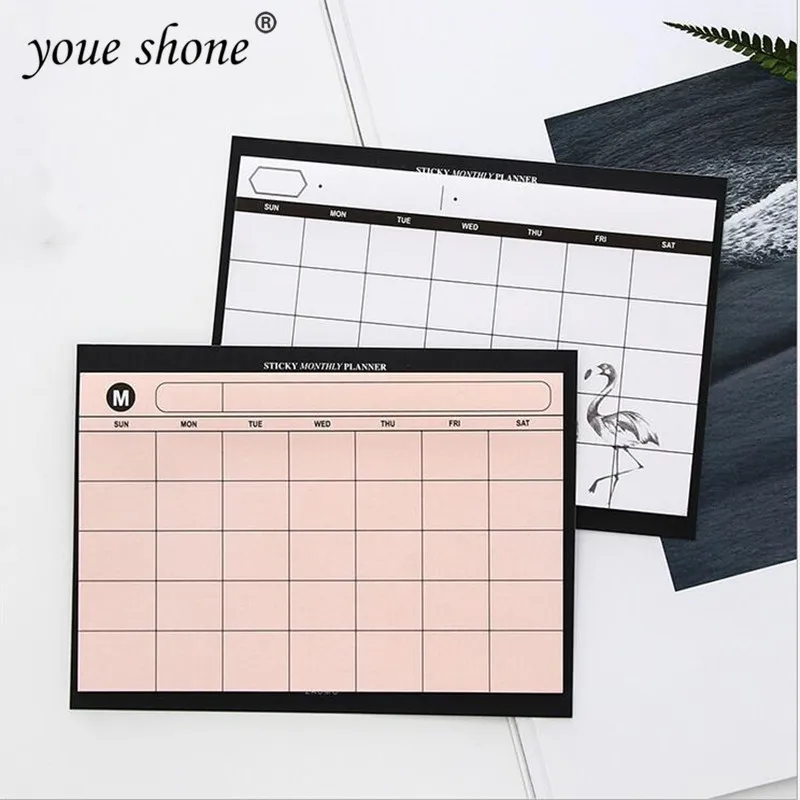 1PCS =30SHEET simple weekly planner book desktop schedule month plan tear the notebook work efficiency summary plan