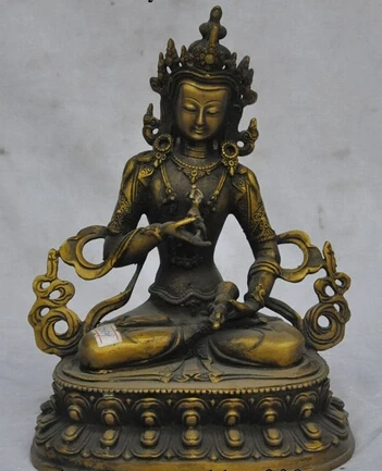 

shitou 002496 8"Tibet Buddhism Bronze Vajrasattva Kwan-Yin Guan Yin Bodhisattva buddha statue