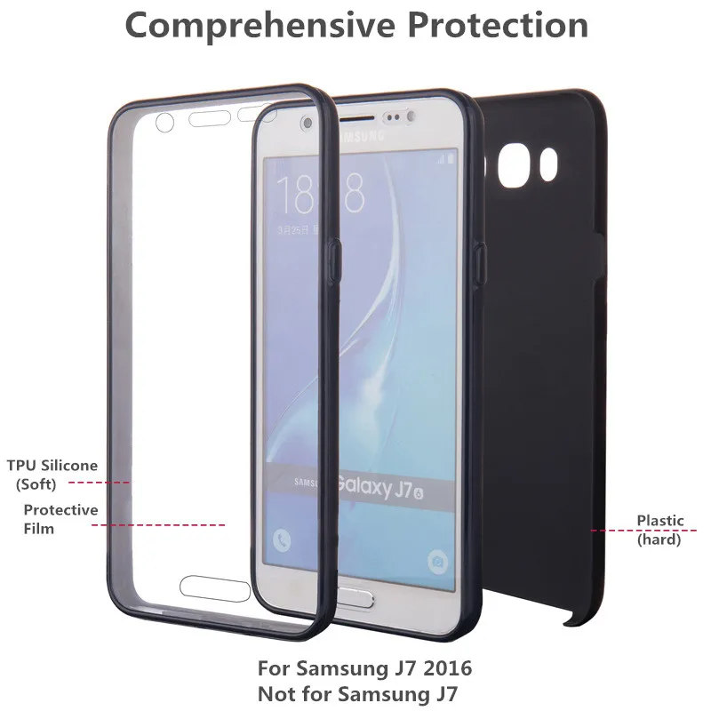 Fundas For Samsung J7 2016 Case Silicon Tpu Plastic 3 in 1