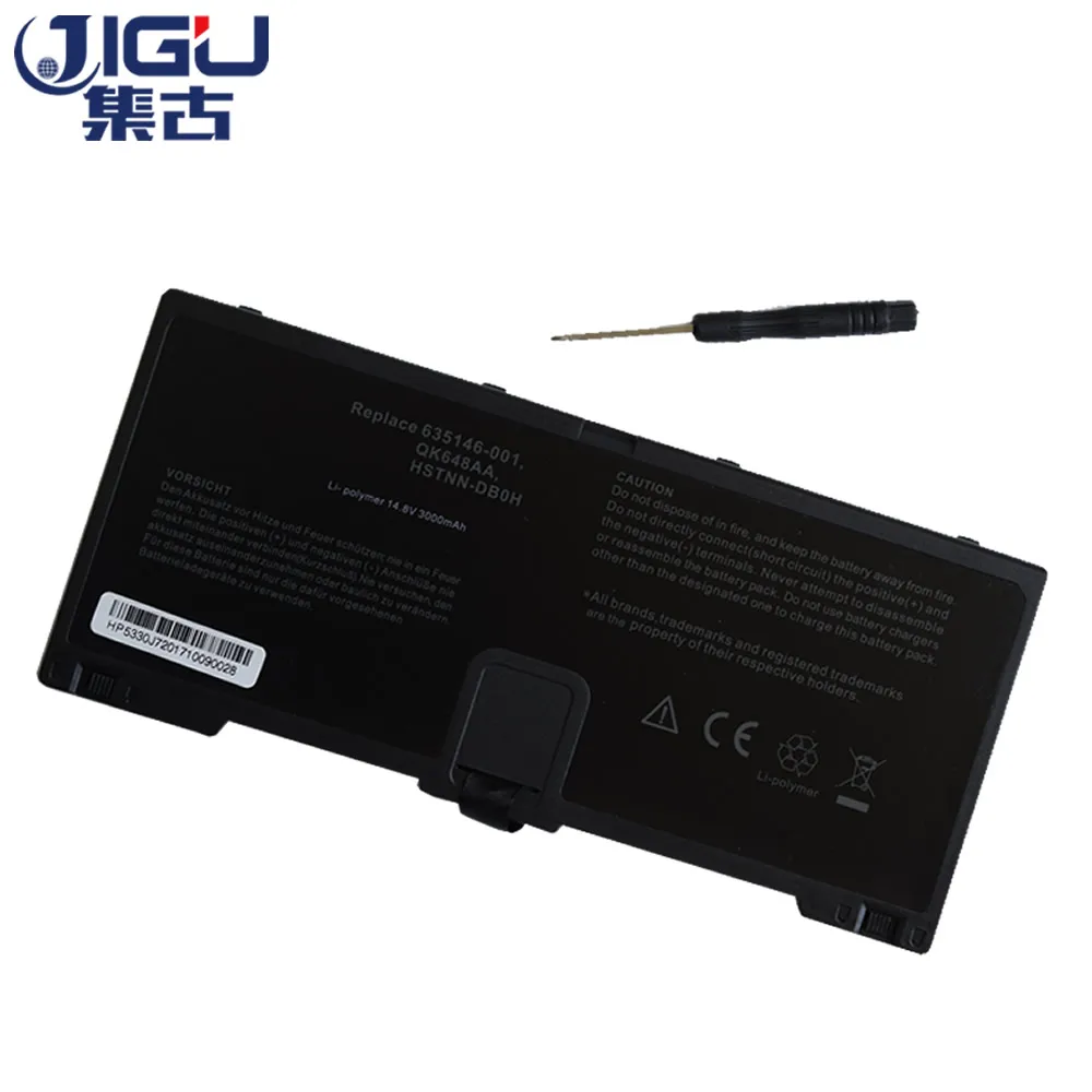 JIGU Laptop Battery 635146 001 FN04 HSTNN DB0H QK648AA For HP ProBook 5330m 3000mah|laptop battery|for hpbattery for hp laptop |