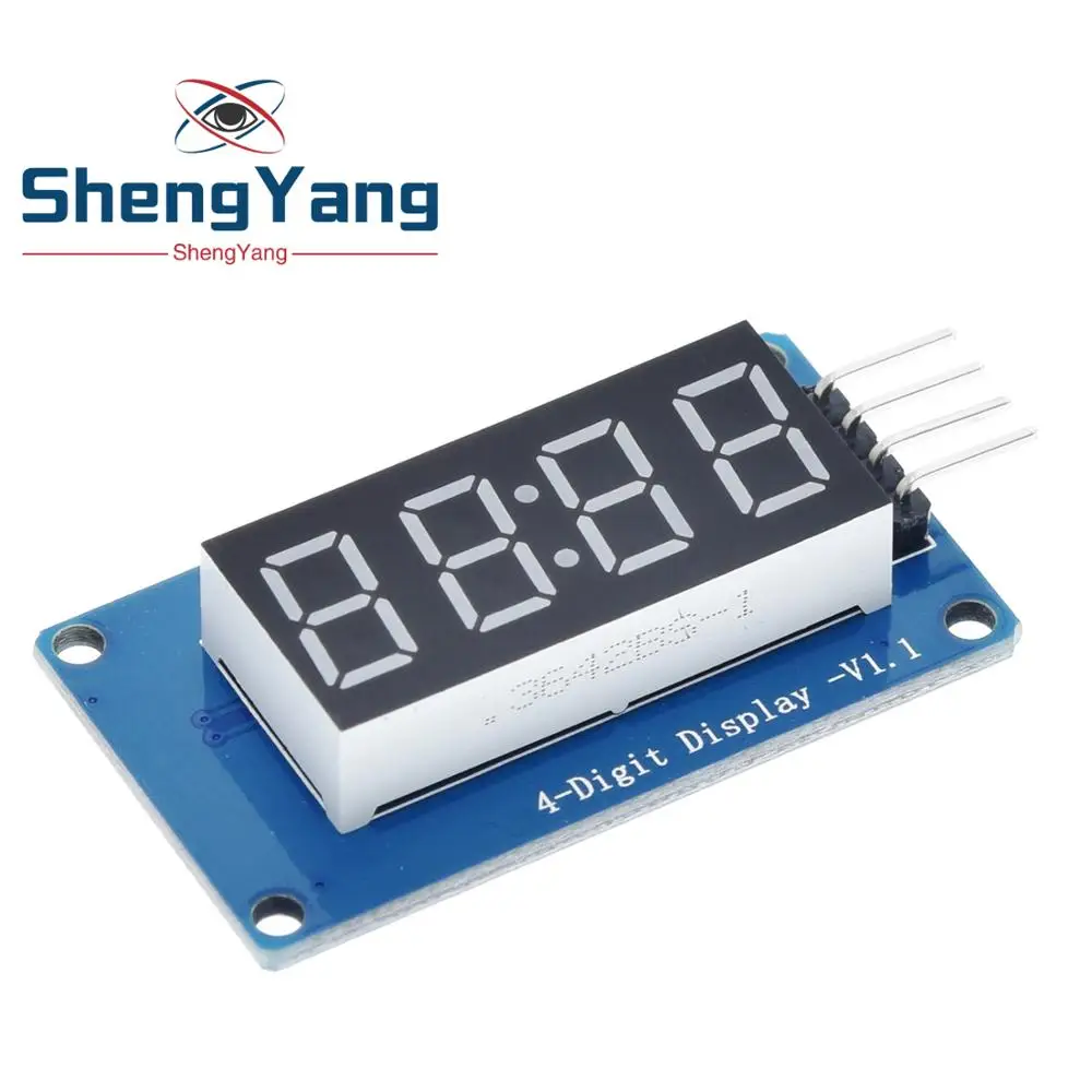 1 шт. ShengYang 4 битный светодиодный модуль трубчатого дисплея с часами TM1637 для Arduino