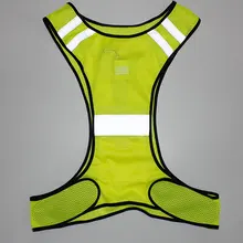 Светодиодный светящийся мужской жилет Летний ночной бег горный туризм Светодиодный отражатель безрукавки жилет в елочку безопасная одежда