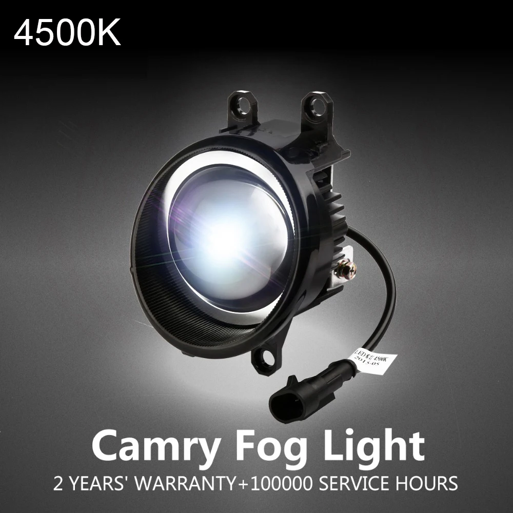

For Toyota Camry Verso Levin Reiz Corolla Lexus ES RX Car 16W DRL Dual Lens LED Front Fog Lamp Driving Light 3000K