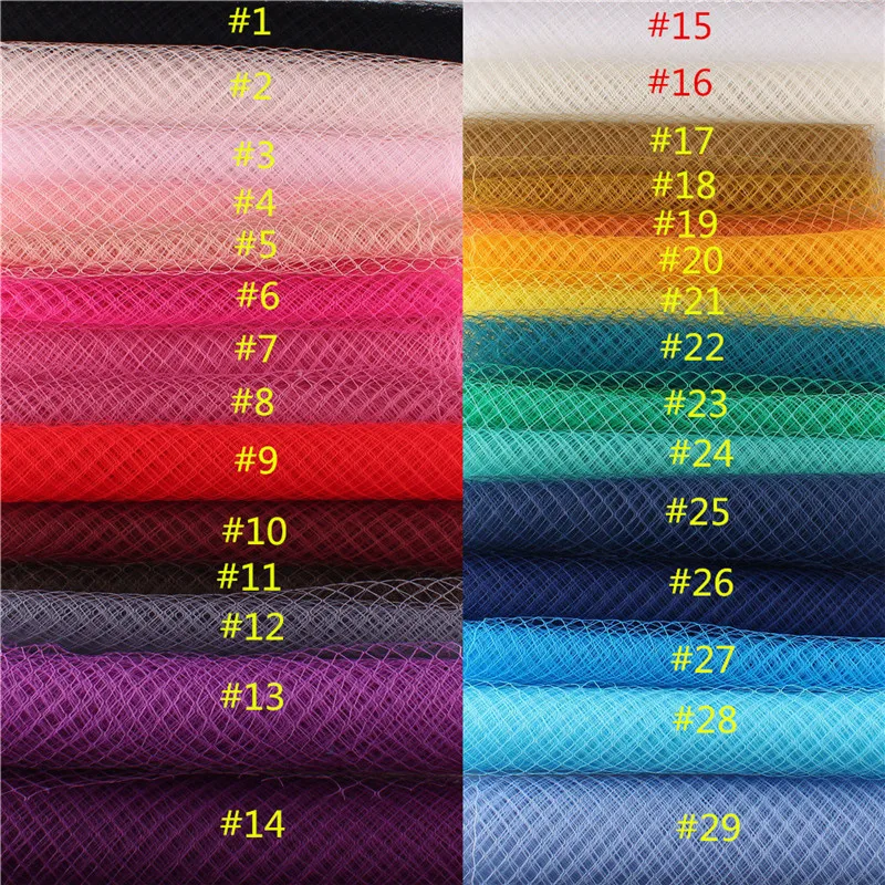 10 ярдов/Лот Новые темно-синие или 26 цветов DIY птичья клетка вуаль вуалетки Veiling Millinery шляпы сетки аксессуары для волос 1" 25 см