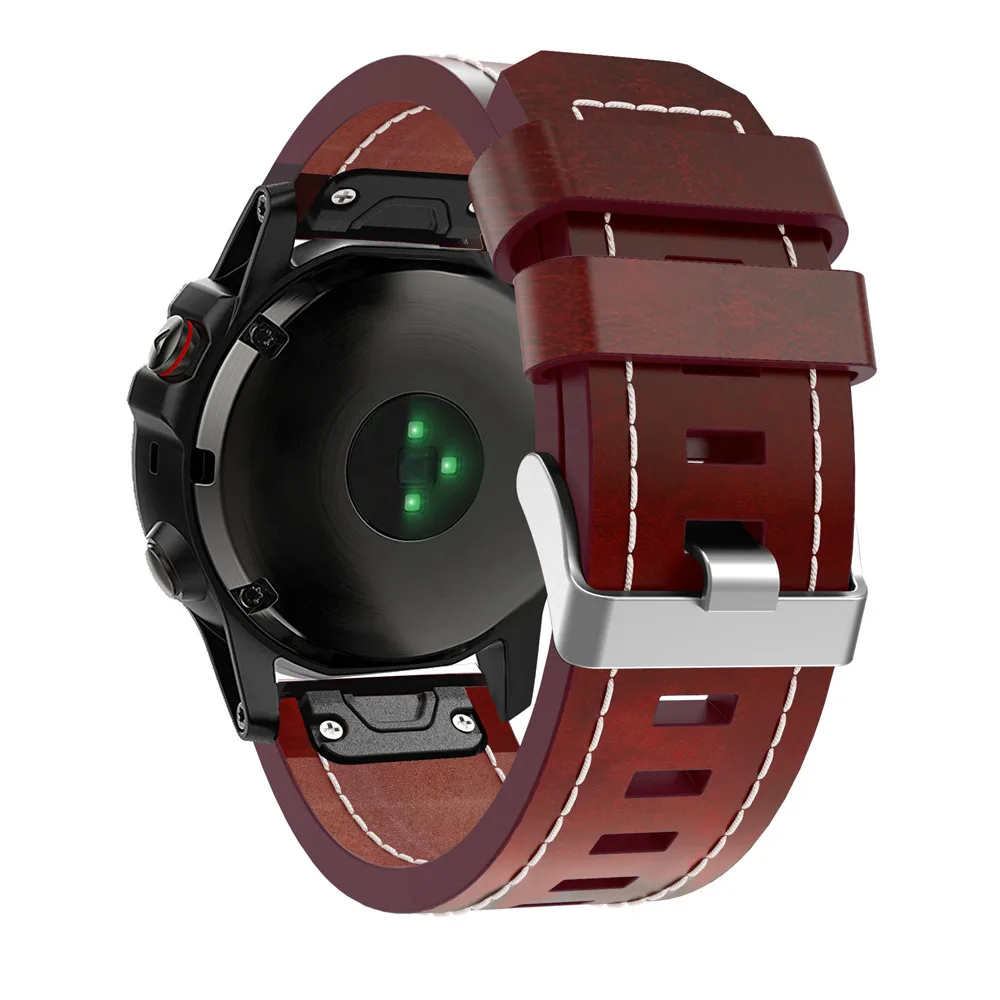 

watchband Leather Sport Watch Band Quick fit Bracelet Straps For Garmin Fenix 5X/5X Plus montre wrist strap reloj relogio clock