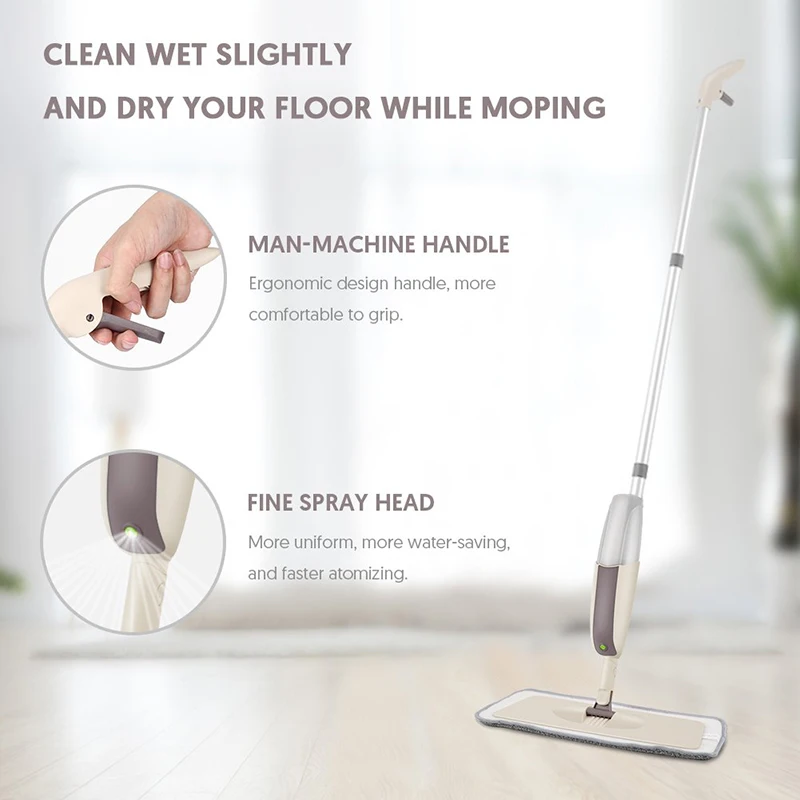 Günstig Professionelle Spray Mopp 360 Grad Rotation Wet   Dry Mop Mit Austauschbare Mikrofaser Mopp Pads Für Reinigung Hartholz Boden Und fliesen