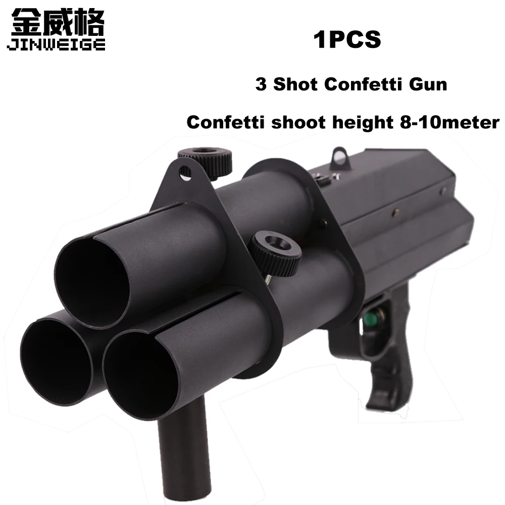 Free Shipping High quality Cannon Launcher 3 Shot Confetti Gun DJ Stage