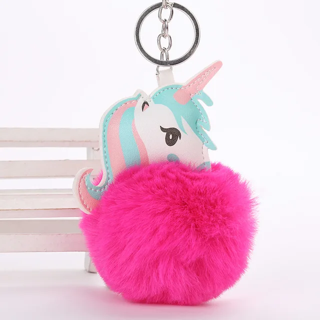 Unicorn Plush Toy Keychain Unicornio Key Pendant Suffed Animal Toy Children Girl Bag Pendant