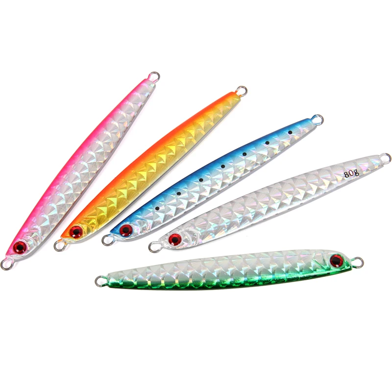 

4 pcs/lot Heavy Metal Baits 80g/17.7cm Sea Fishing lures Jig Lures laser Jigs